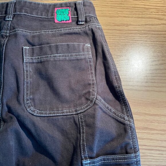 Empyre Relaxed Fit Brown Denim Jeans with Embroidered Logo- Size 2 - Picture 2 of 7